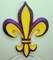 16" Foam Fleur De Lis Sign with Hanger - Purple/Yellow-MZ1782K9